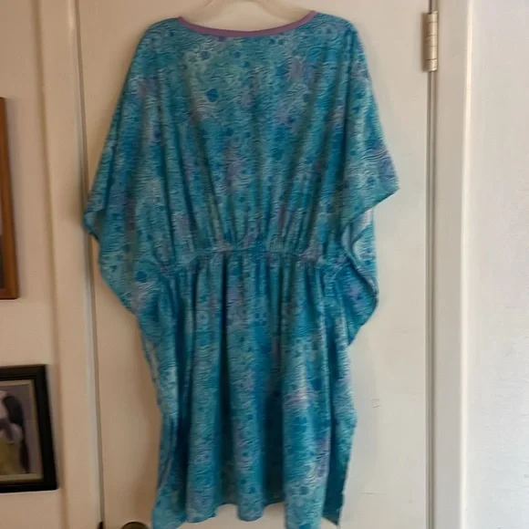 Disney Shirt/ cover up elastic drawstring at waist M/L Hidden Mickey Heads - Picture 8 of 10